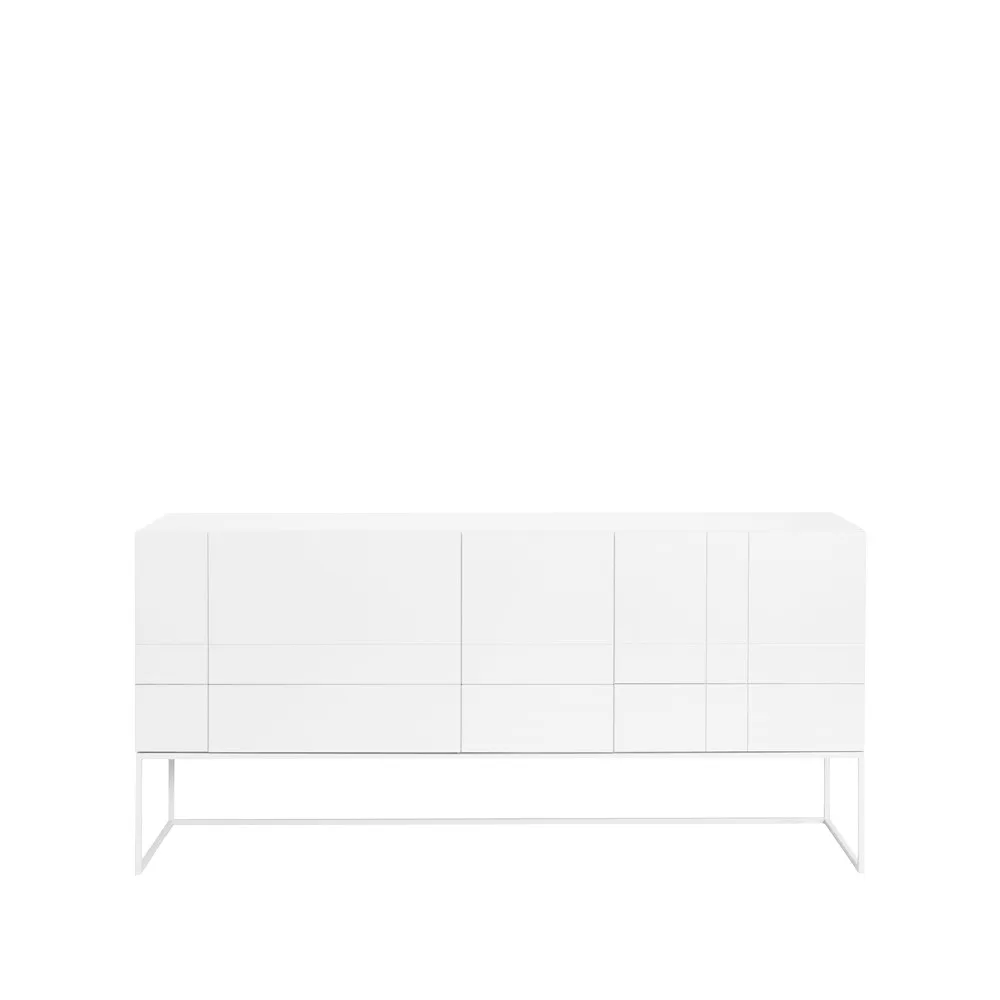 Kilt Light 180 sideboard, white, 3 dörrar, 2 lådor Asplund