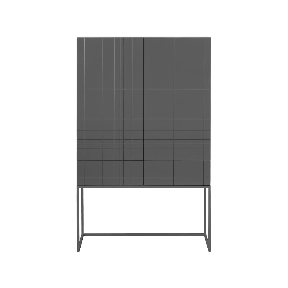 Asplund Kilt Light skåp storm grey | Skandinavisk Design | Skåp & Vitrinskåp | Grå
