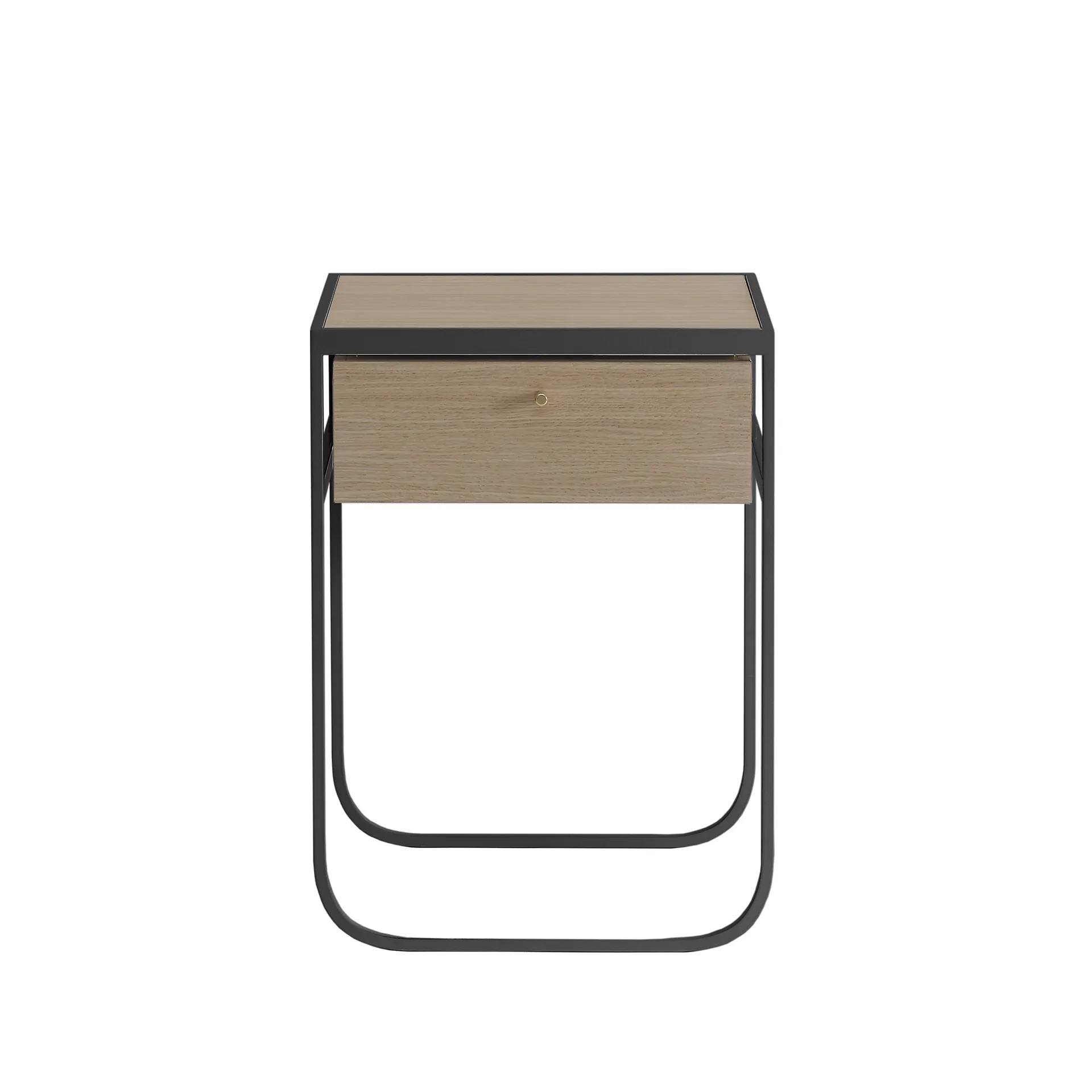 Nati Tati Drawer sängbord, char grey, vitlaserad ek Asplund