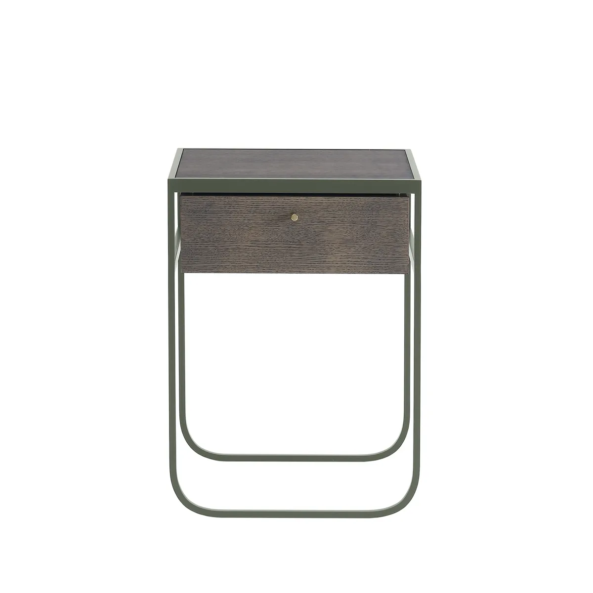 Asplund Nati Tati Drawer sängbord green khaki, rökt ek