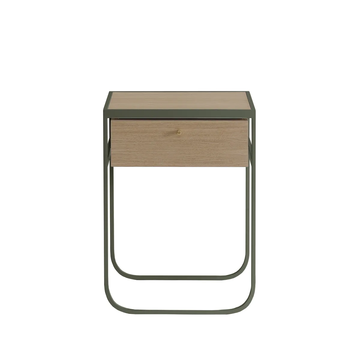 Asplund Nati Tati Drawer sängbord green khaki, vitlaserad ek