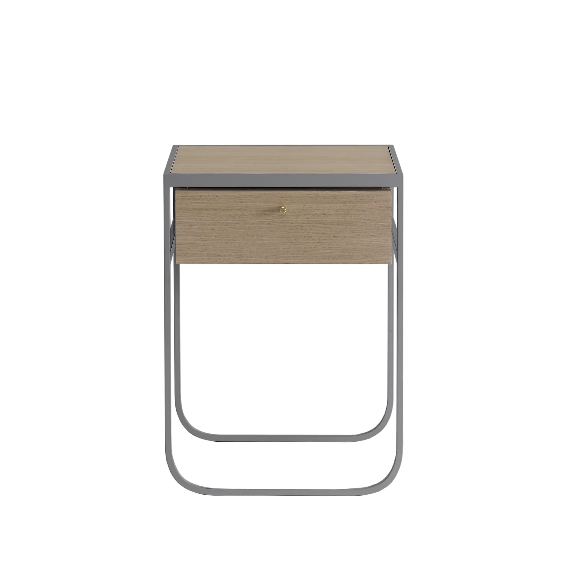 Nati Tati Drawer sängbord, storm grey, vitlaserad ek Asplund