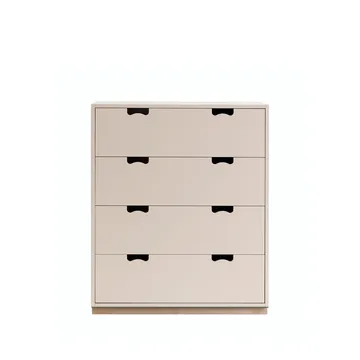 Snö A byrå - rose, björksockel - Asplund