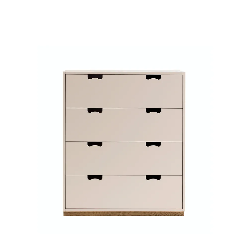 Snö A byrå, rose, eksockel Asplund