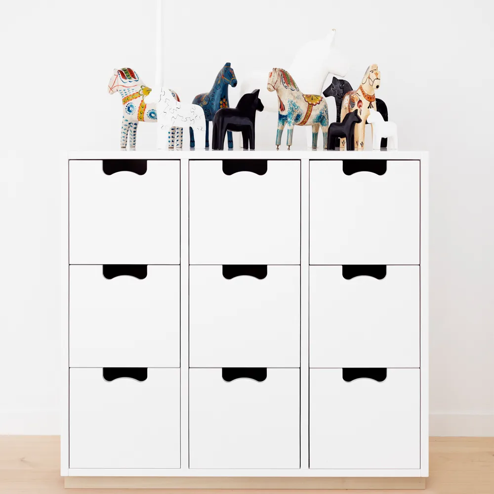 Snö A byrå, storm grey, eksockel Asplund