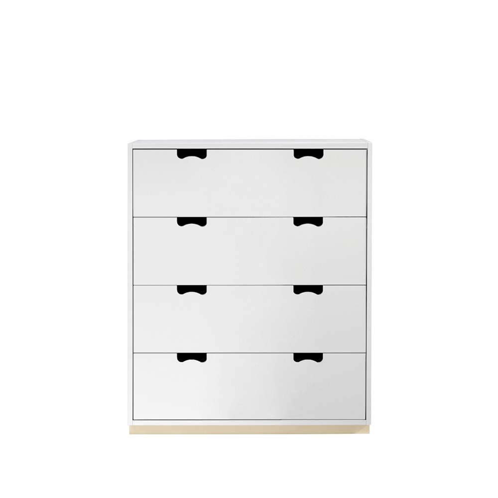 Asplund Snö A byrå white, björksockel | Skandinavisk Design | Byråer | Vit