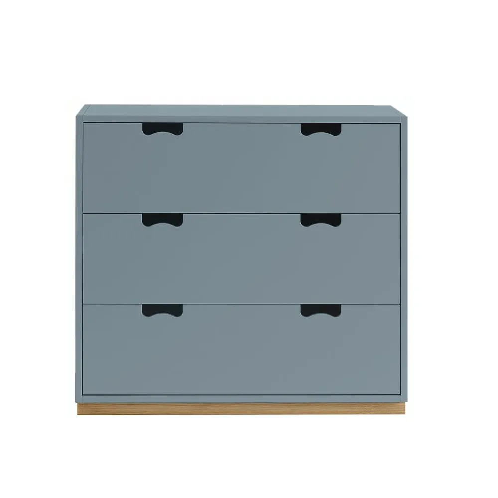 Snö A3 byrå, nordic blue, eksockel Asplund