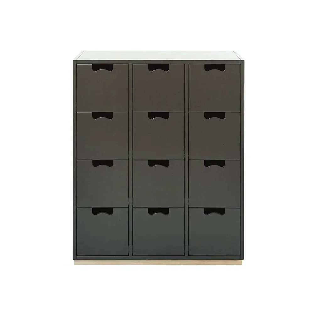 Snö B byrå, taupe, björksockel Asplund