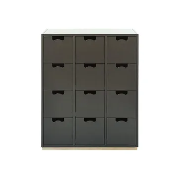 Snö B byrå - taupe, björksockel - Asplund