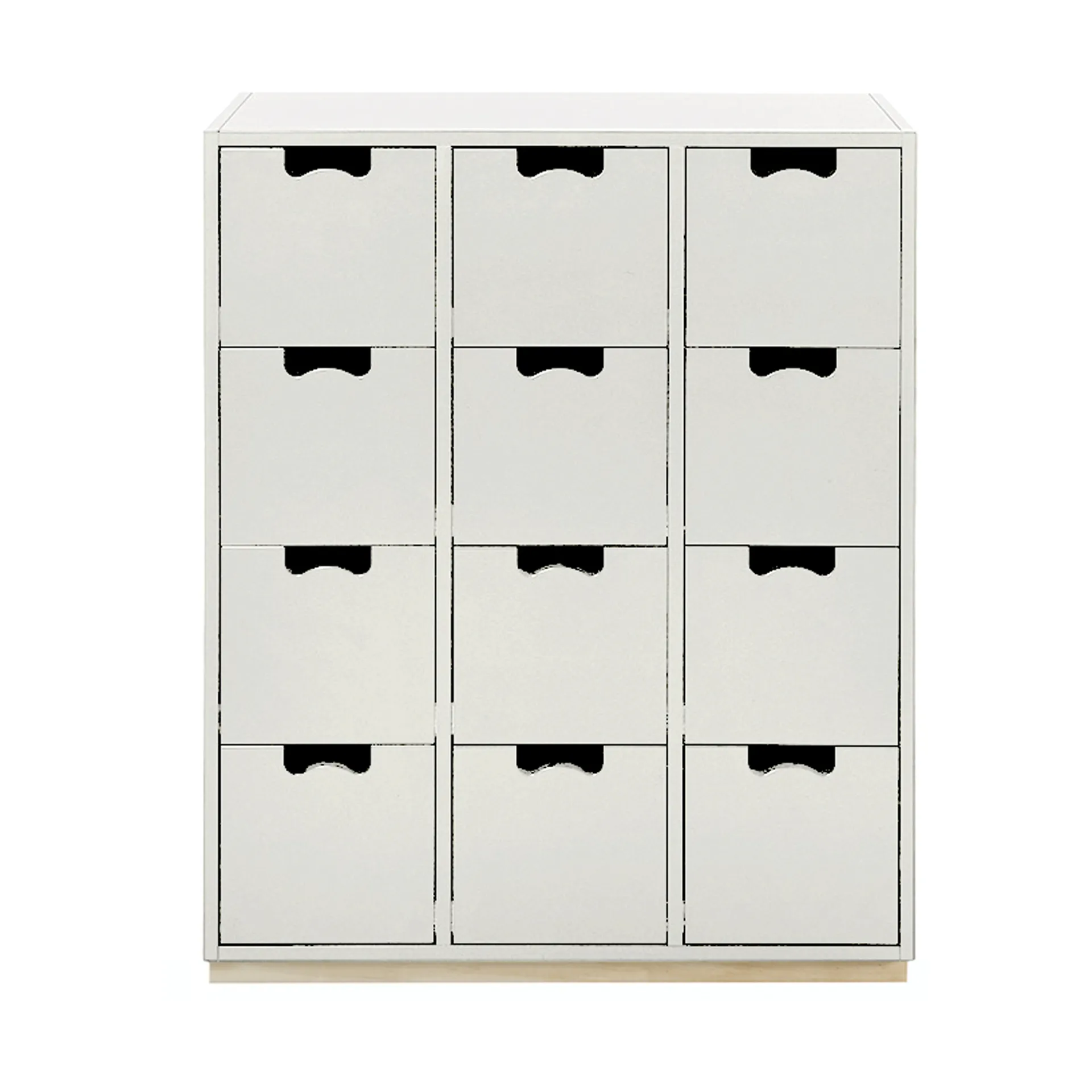 Snö B byrå, white, björksockel Asplund