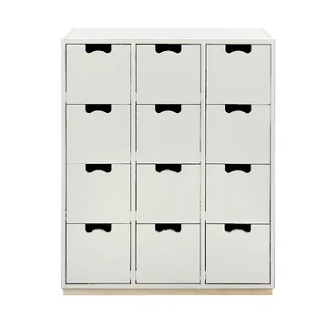 Snö B byrå - white, björksockel - Asplund