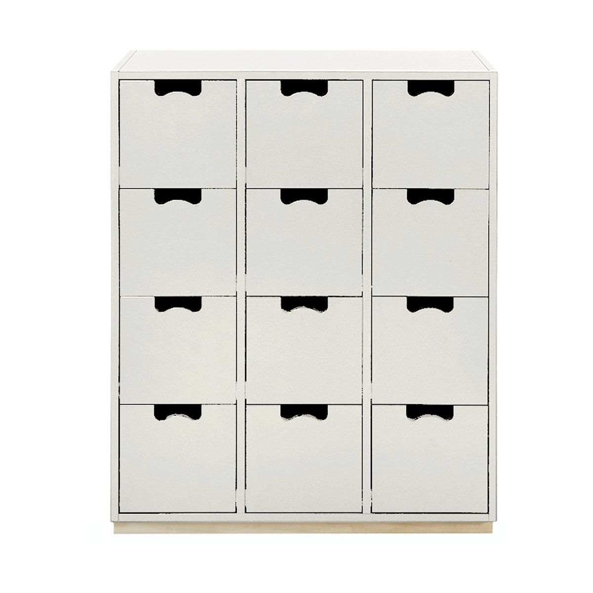 Asplund Snö B byrå white, björksockel | Skandinavisk Design | Byråer | Vit