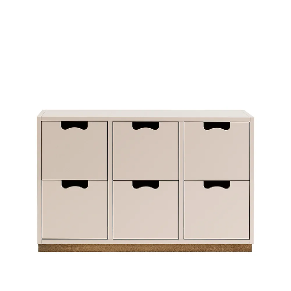 Asplund Snö B2 byrå rose, eksockel