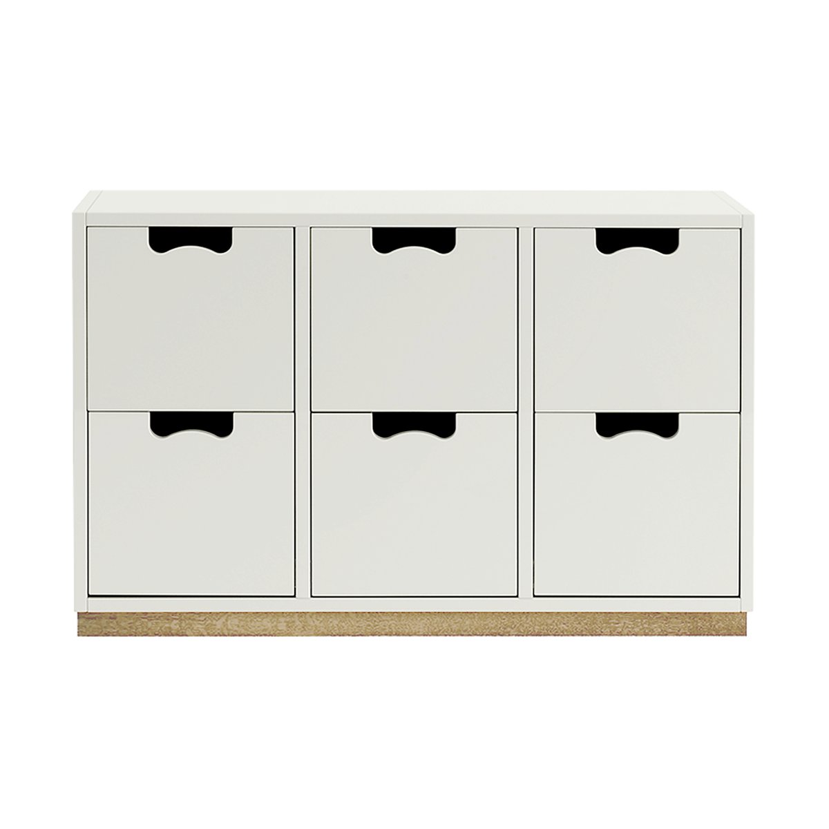 Asplund Snö B2 byrå white, björksockel | Skandinavisk Design | Byråer | Vit