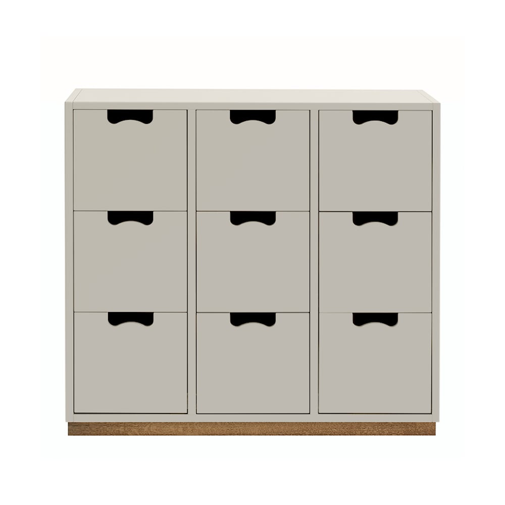 Asplund Snö B3 byrå light grey, eksockel | Skandinavisk Design | Byråer | Grå