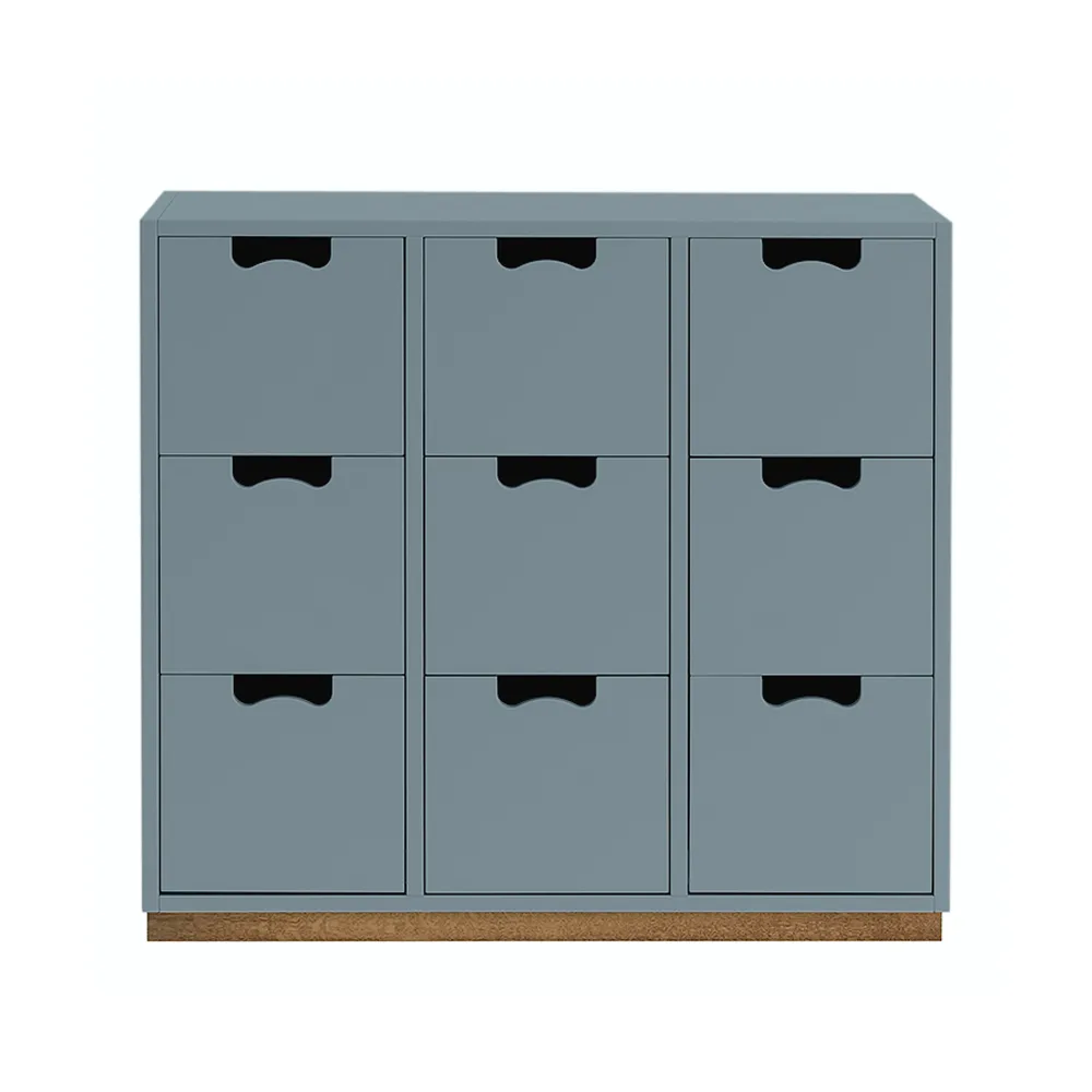 Snö B3 byrå, nordic blue, eksockel Asplund