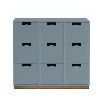 Snö B3 byrå - nordic blue, eksockel - Asplund