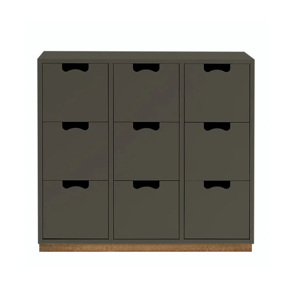 Asplund Snö B3 byrå taupe, eksockel