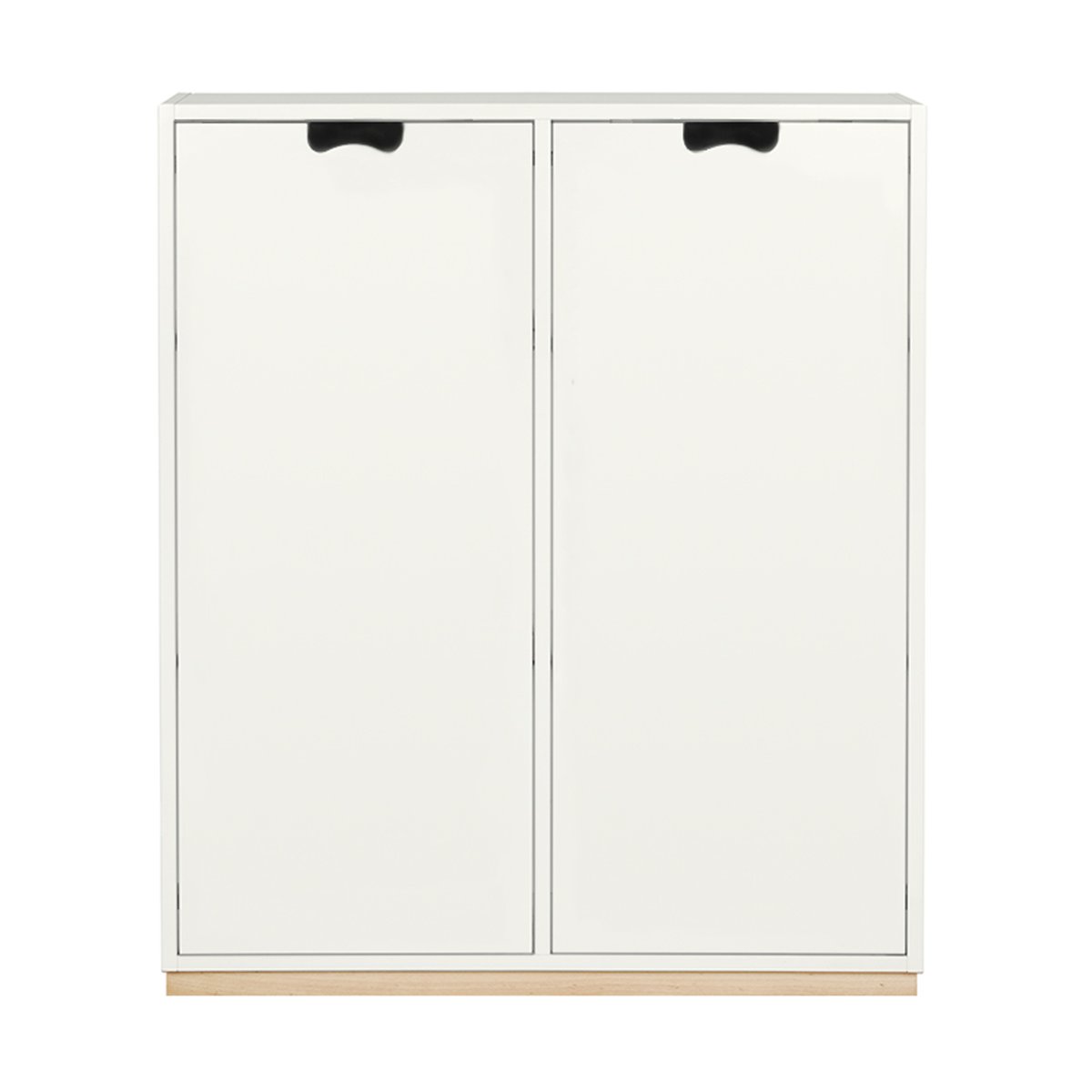 Asplund Snö E skåp white, björksockel/täckta dörrar, dj.30 cm