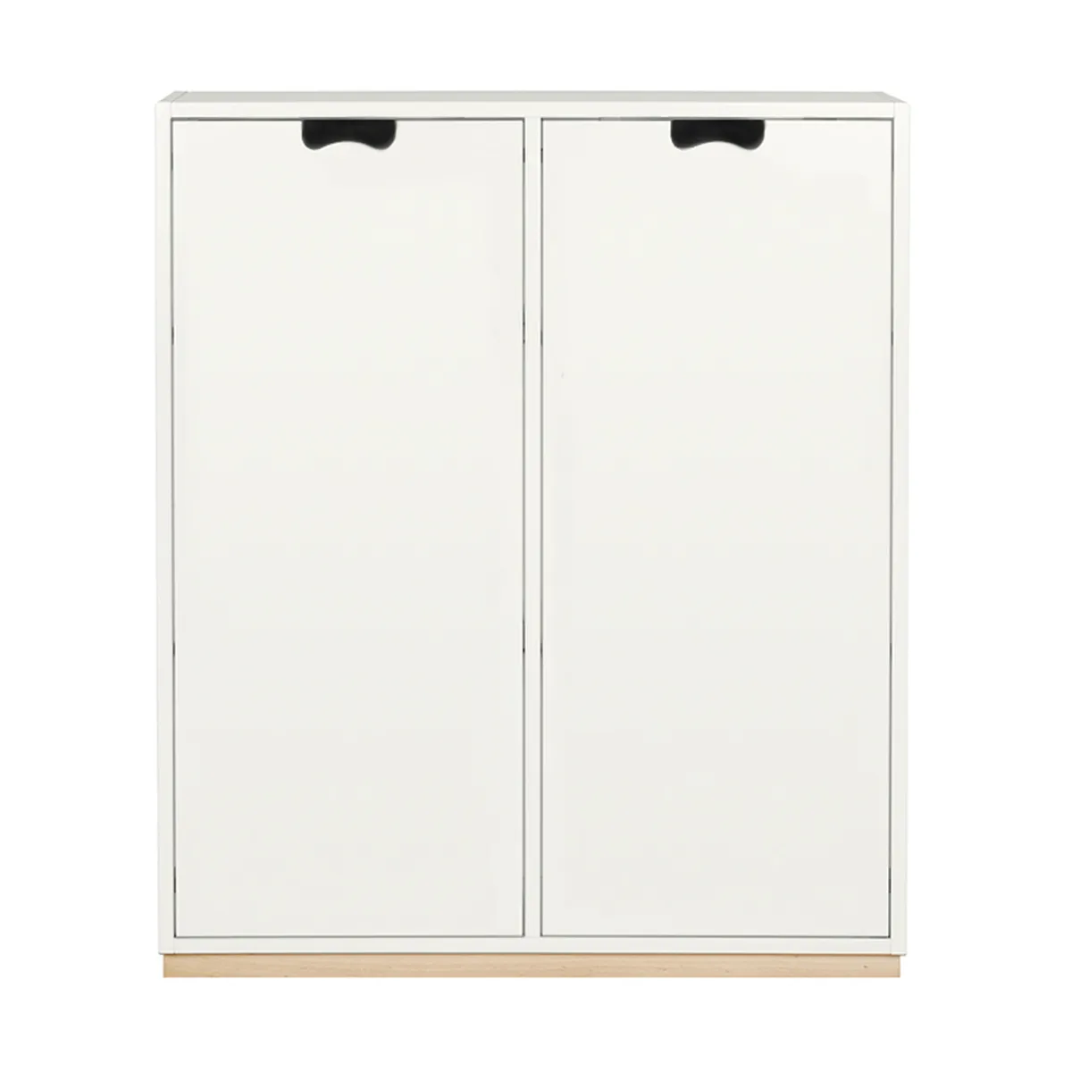 Asplund Snö E skåp white, björksockel/täckta dörrar, dj.30 cm