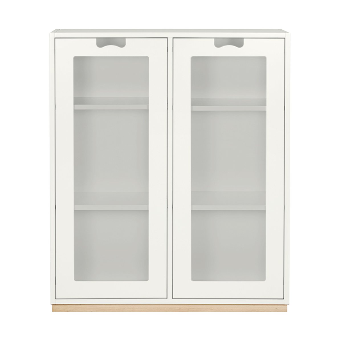 Asplund Snö E vitrinskåp white, björksockel, dj.30 cm