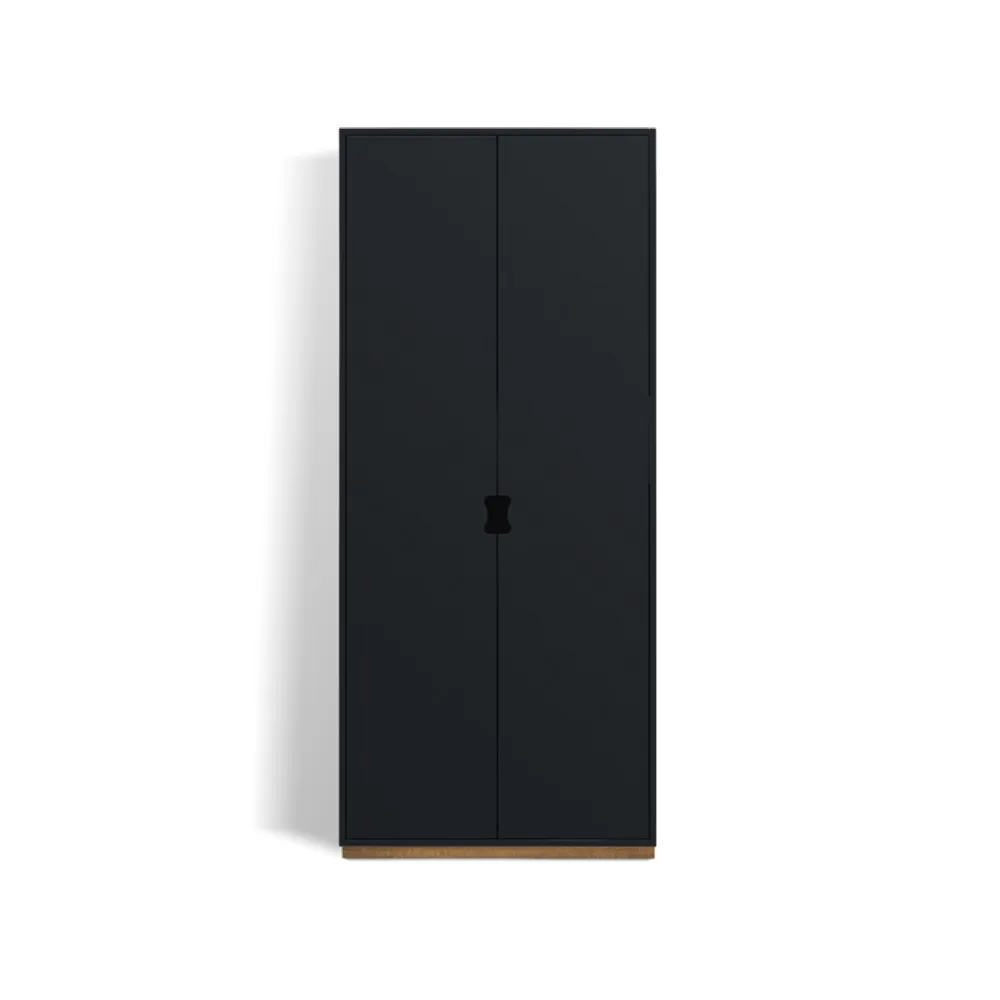 Asplund Snö F högskåp char grey, eksockel, dj.42 cm