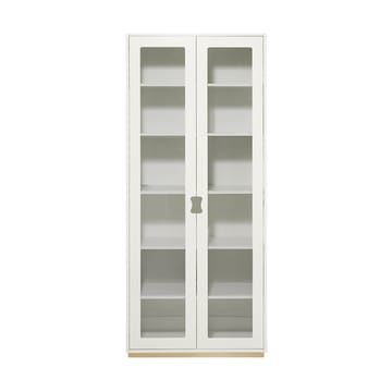 Snö F högskåp vitrin - white, björksockel, dj.42 cm - Asplund