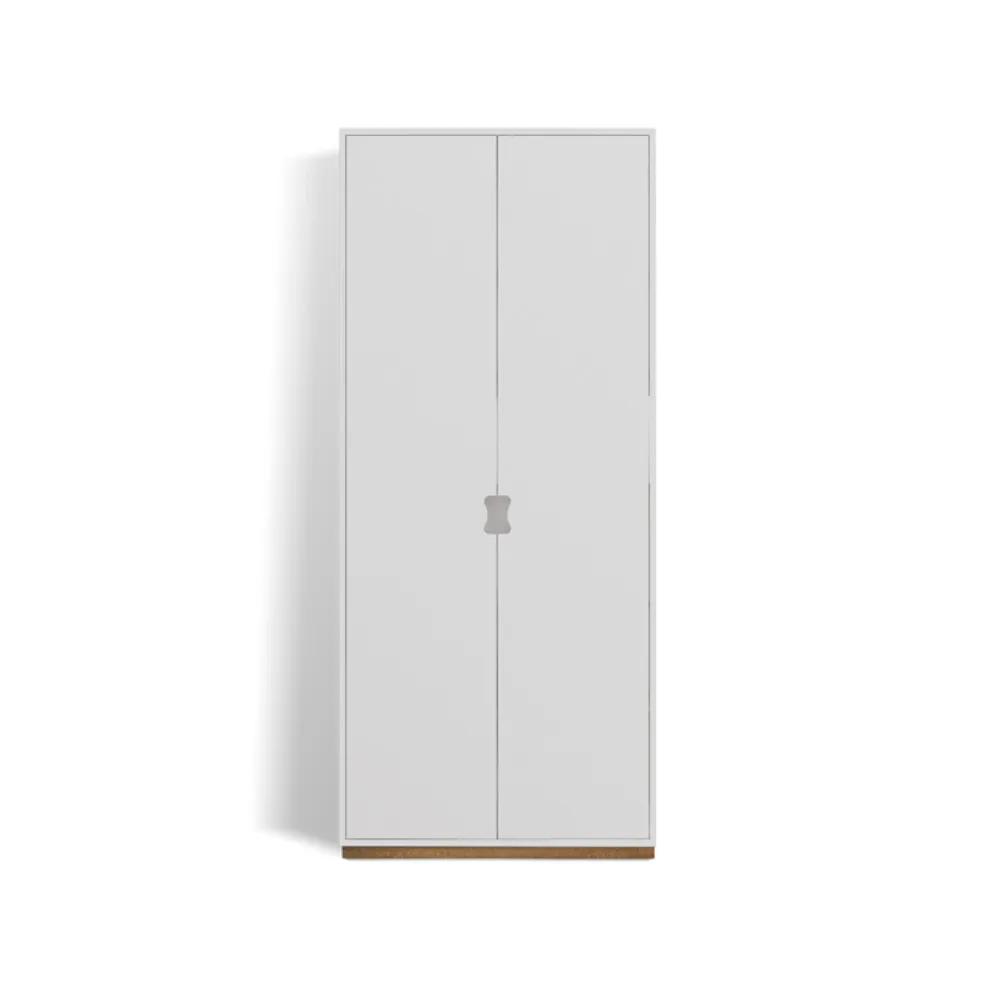 Asplund Snö F högskåp white, eksockel, dj.42 cm, täckta dörrar