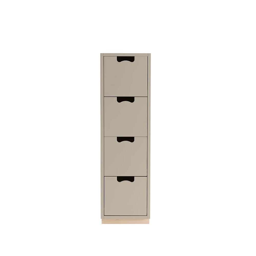 Asplund Snö J4 byrå dark sand, björksockel | Skandinavisk Design | Byråer | Beige