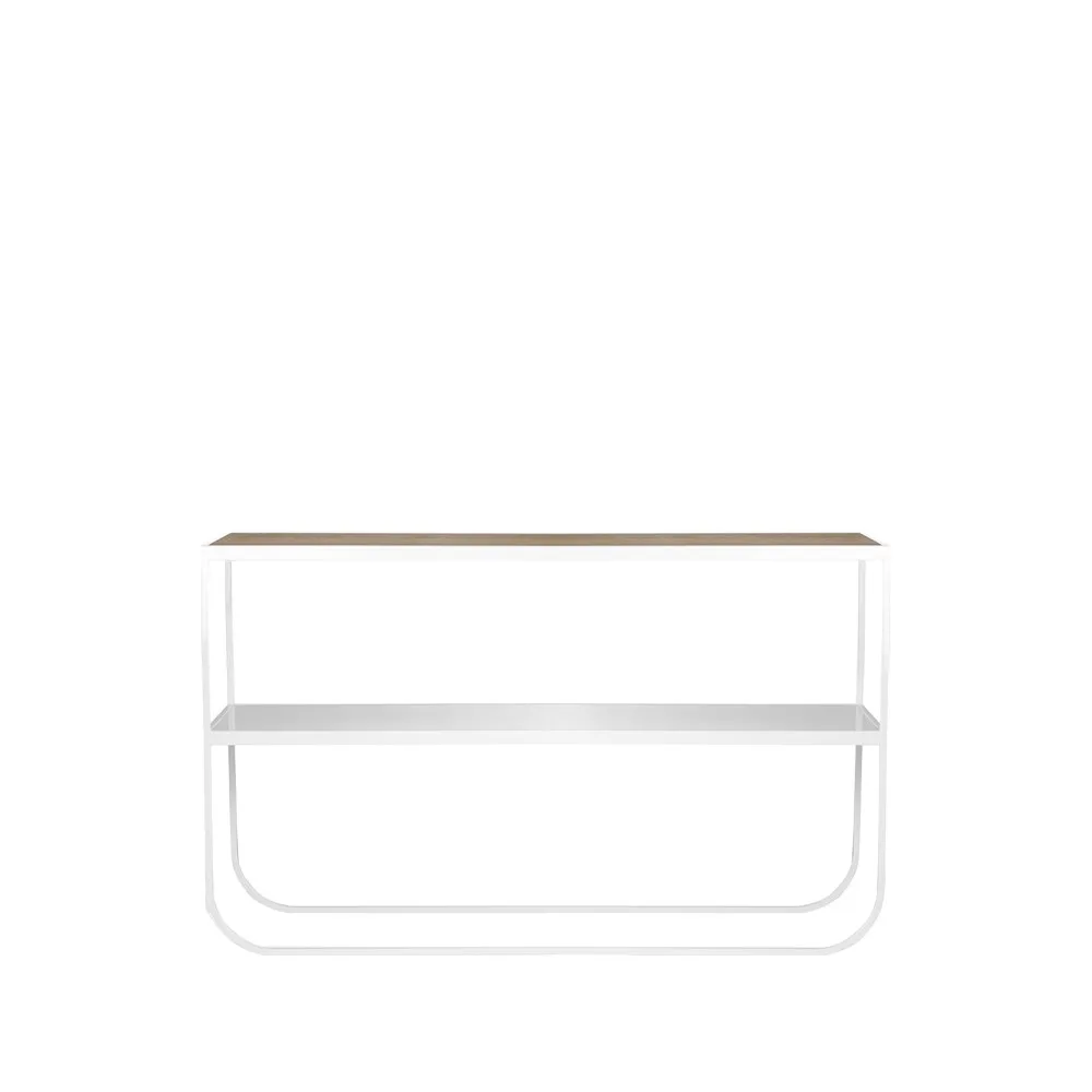 Tati console 120 konsolbord, ek vitpigment, vitt stativ, 120 Asplund