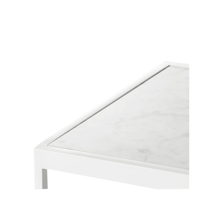 Tati console 65 sidobord, marmor vit, vitt stativ, 65 Asplund