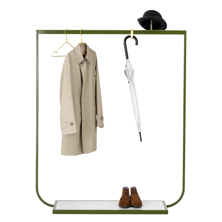 Tati klädhängare, green khaki, large, carrara marmor Asplund