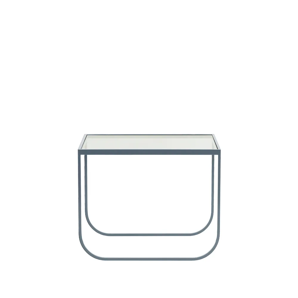 Tati Lounge High soffbord, glas, nordic blue Asplund