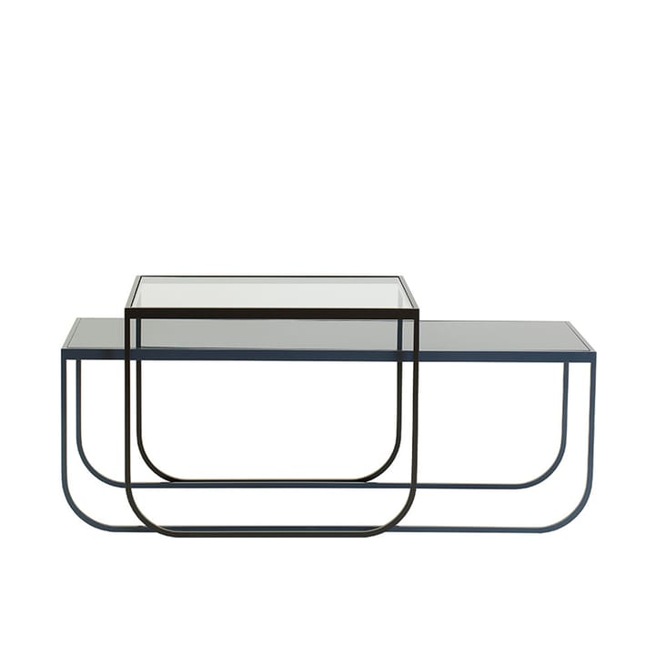 Tati Lounge Low soffbord, marmor vit, vitlackat stativ Asplund