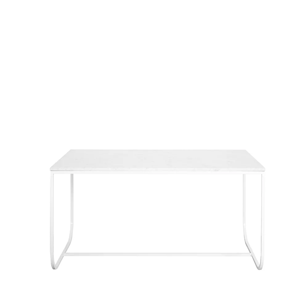 Asplund Tati matbord marmor carrara, 140, stativ white