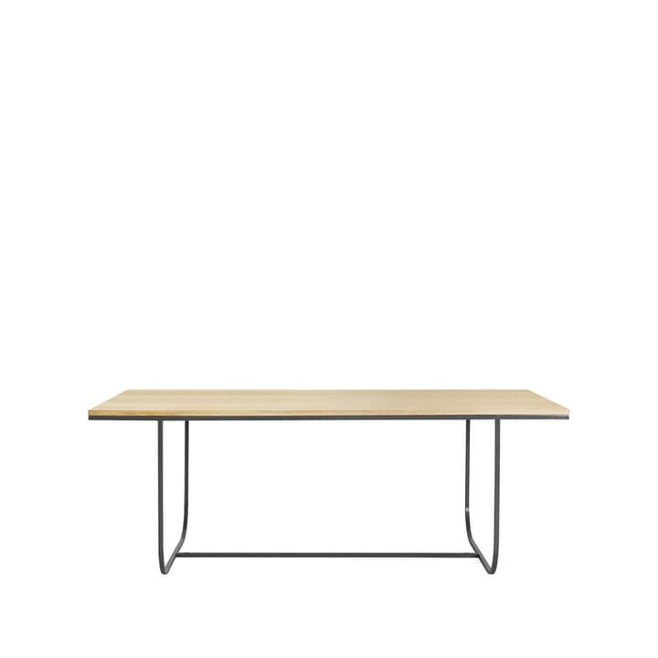 Tati matbord - vitbetsad ek (p2), 200, stativ storm grey, överhäng - Asplund