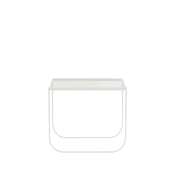 Tati Square soffbord - glas, vitt stativ - Asplund