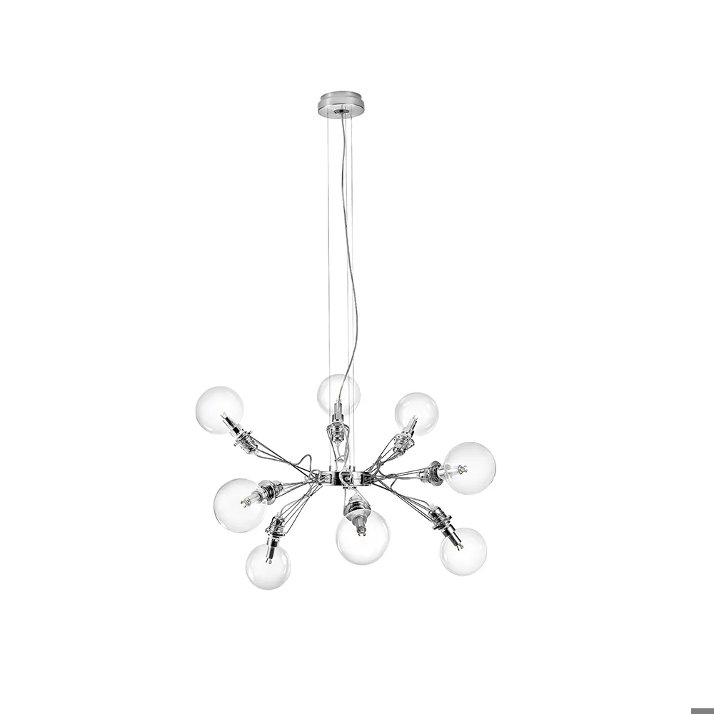 Ateljé Lyktan Matrix pendel förnicklad, 8-armad