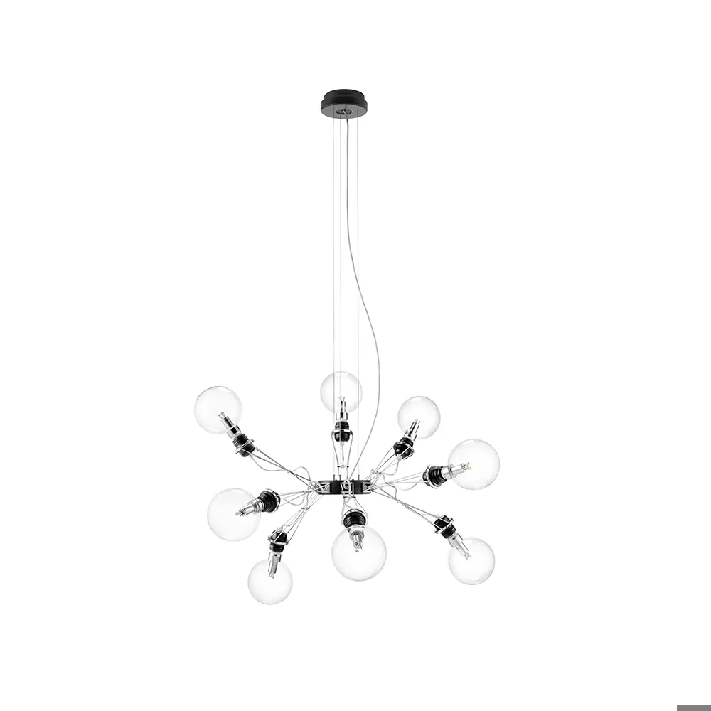 Ateljé Lyktan Matrix pendel svart, 8-armad