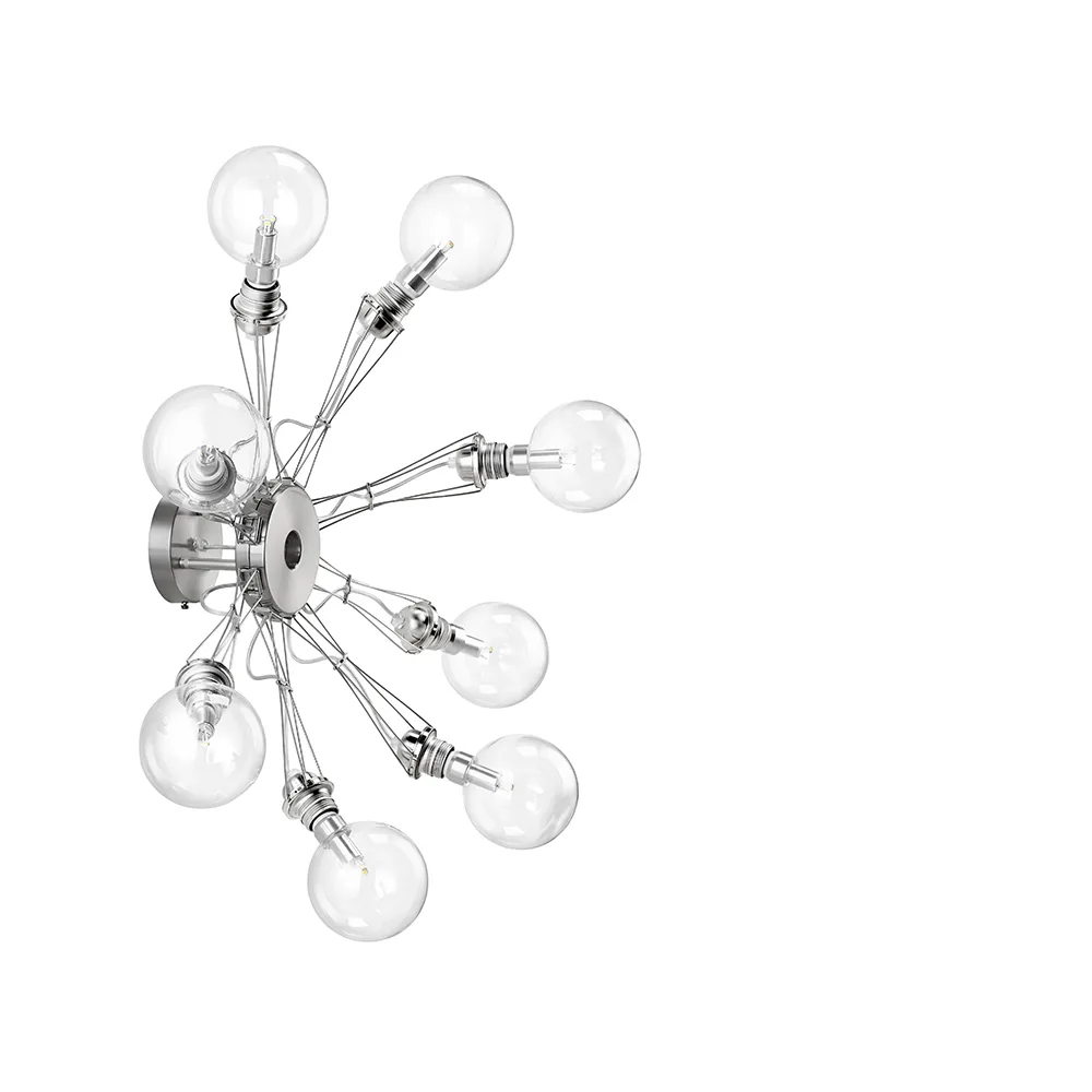 Matrix vägglampa, förnicklad, 8-armad Ateljé Lyktan