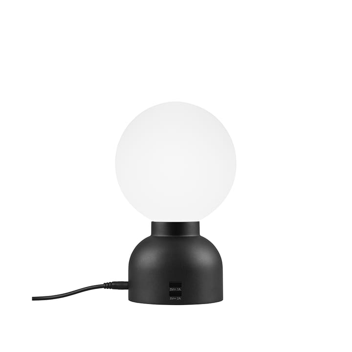 Pluggie bordslampa - svart, opalglas - Ateljé Lyktan