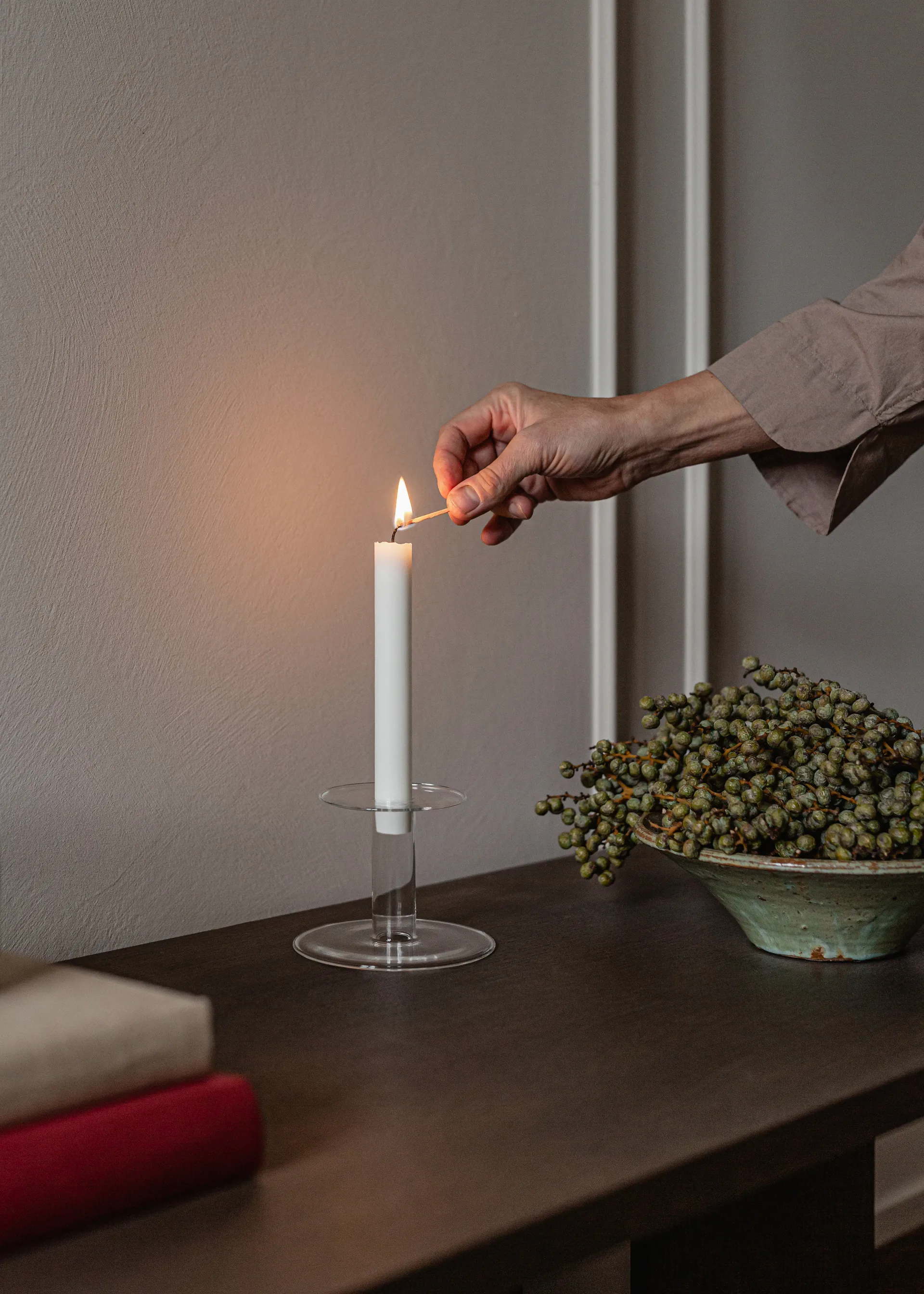 Abacus ljusstake 8,5 cm, Klar Audo Copenhagen