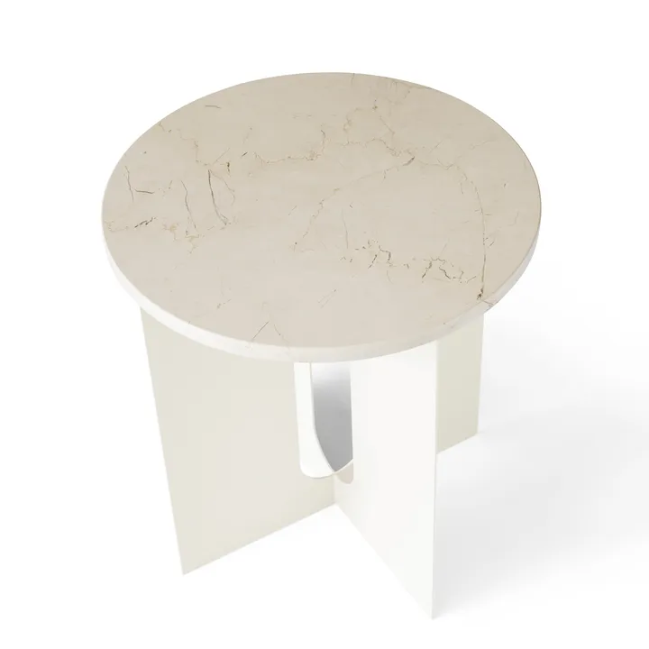 Androgyne bordsskiva till sidobord - Crystal Rose marble, Ø42 cm - Audo Copenhagen