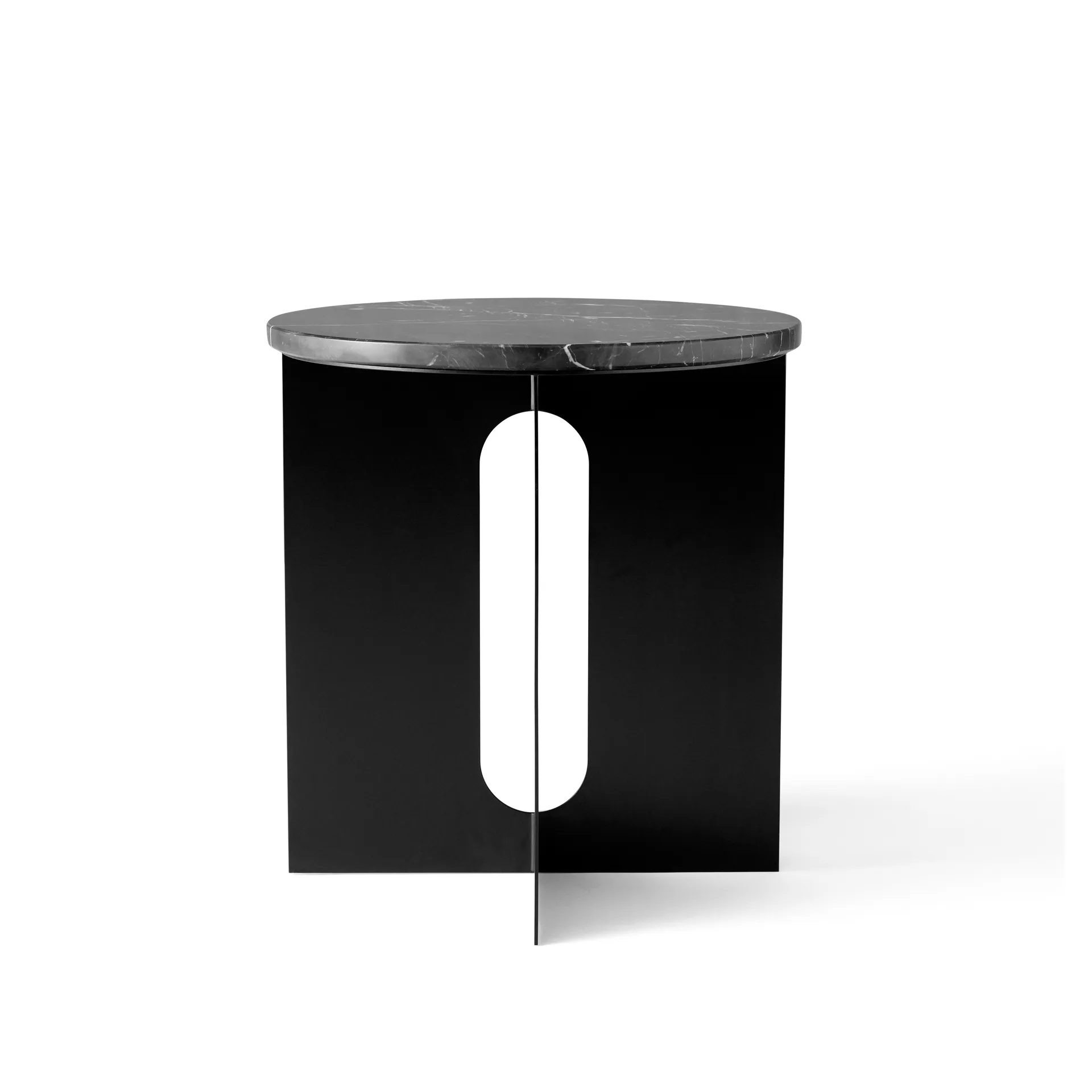 Androgyne bordsskiva till sidobord, Svart, Ø42 cm Audo Copenhagen