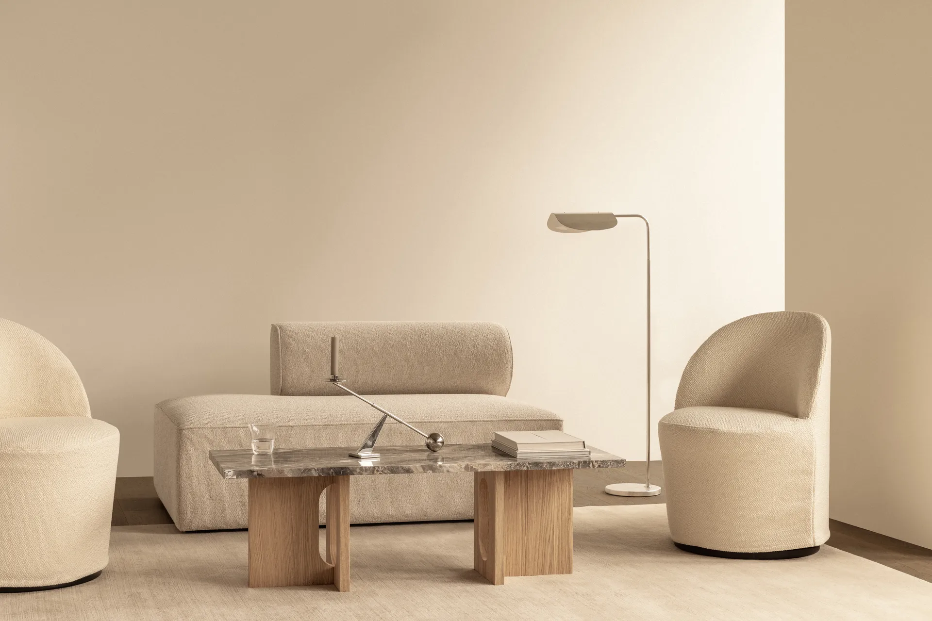 Androgyne loungebord 45x120 cm, Grey galaxy-obehandlad ek Audo Copenhagen