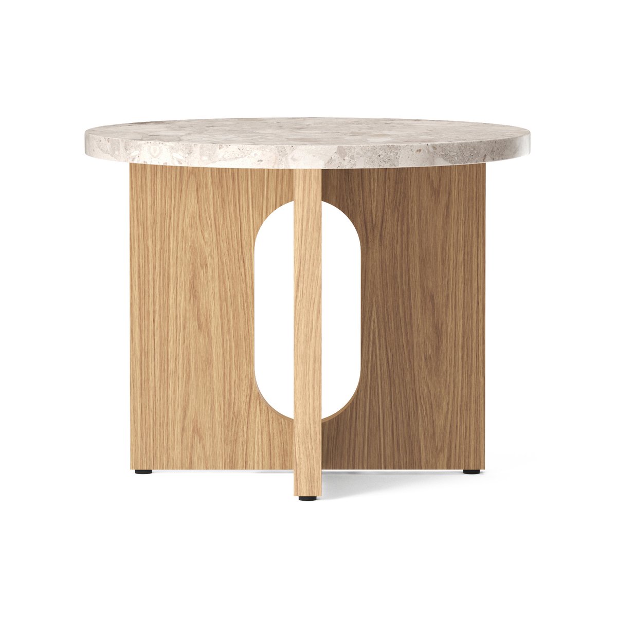 Audo Copenhagen Androgyne sidobord 50 cm ekbas Kunis Breccia-bordsskiva