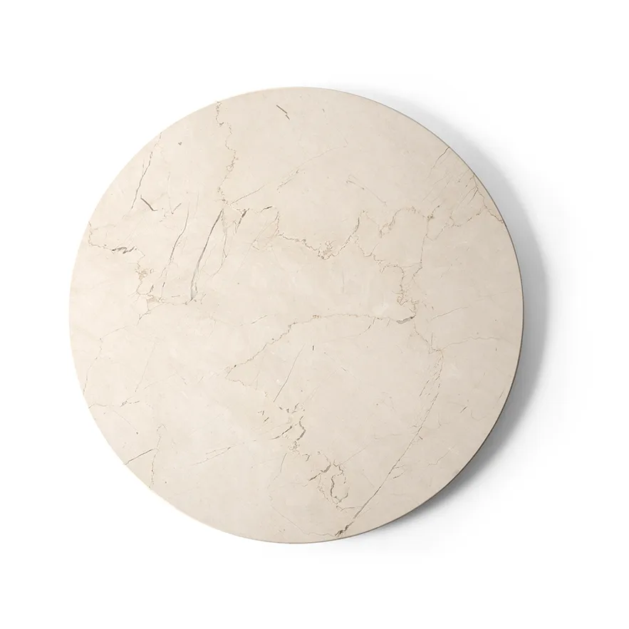 Androgyne sidobord, Calacatta Viola marmor-ivory stål, Ø42 cm Audo Copenhagen
