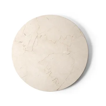 Androgyne sidobord - Calacatta Viola marmor-ivory stål, Ø42 cm - Audo Copenhagen
