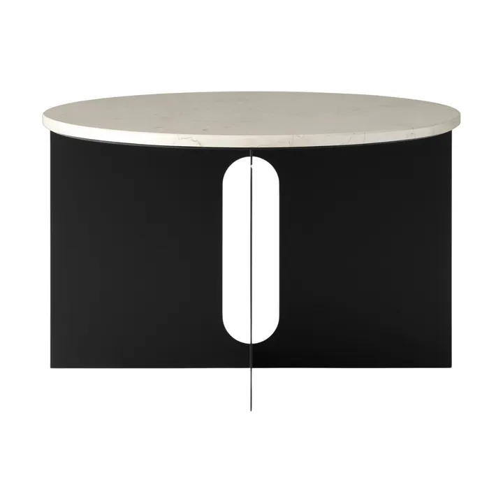 Androgyne sidobord - Crystal Rose marmor-svart stål, Ø65 cm - Audo Copenhagen