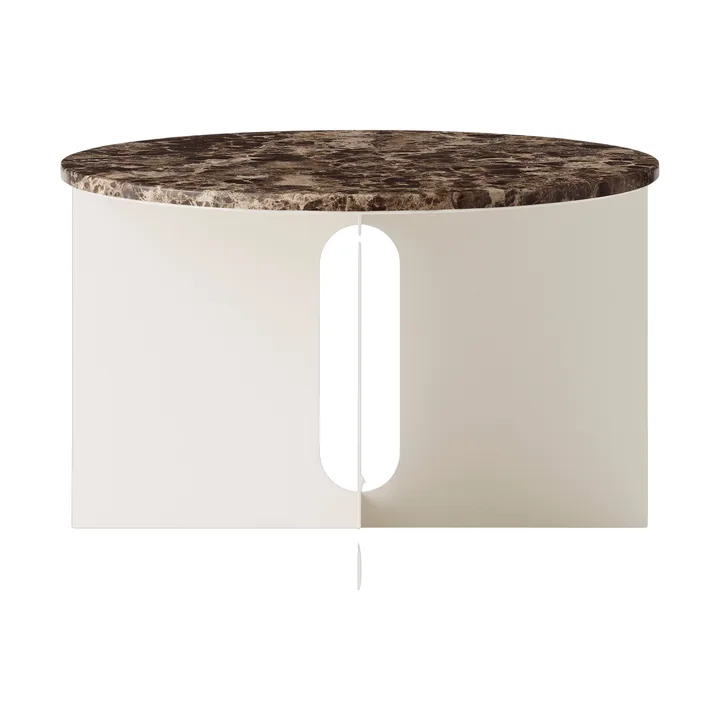 Androgyne sidobord - Emperador marmor-ivory stål, Ø65 cm - Audo Copenhagen